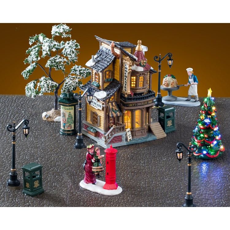 LUCY'S CHOCOLATE SHOP SET, INCL. ADAPTOR 74254, 550 mA (WHITE) - Christmas.uk