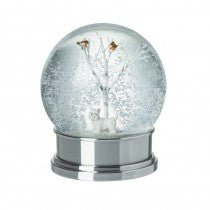 Winter Snow Globe With Small Dog - Christmas.uk