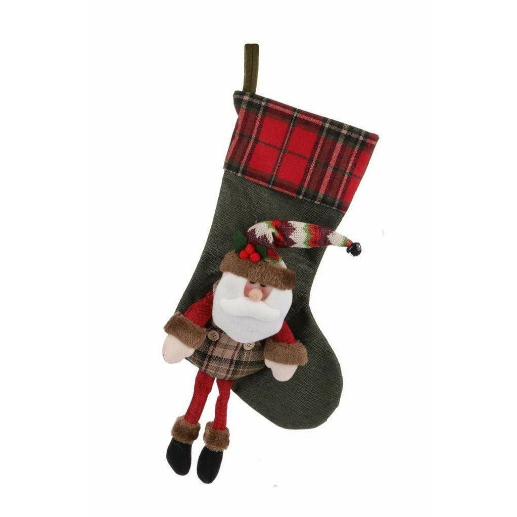 Christmas 3D Santa Claus Stocking - 35 cm - Christmas.uk