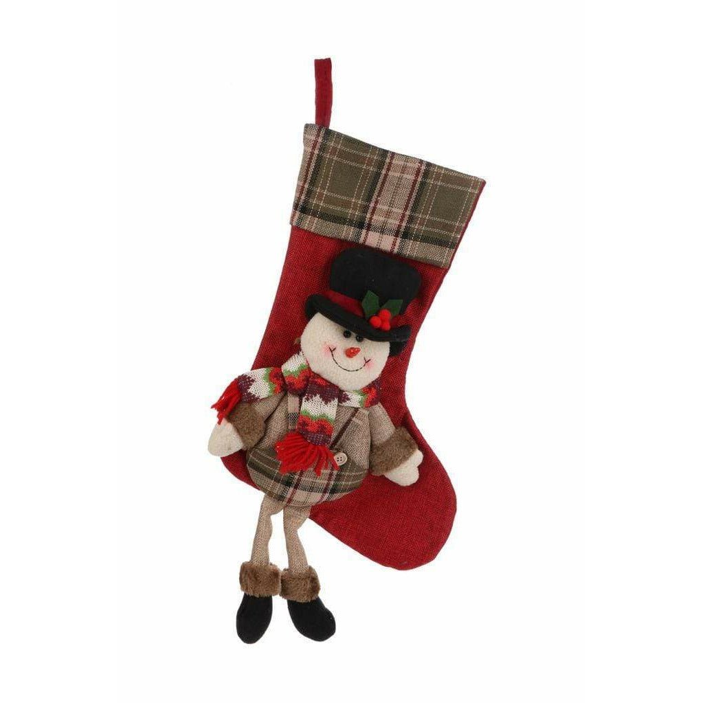 Christmas 3D Snowman Stocking - 35 cm - Christmas.uk