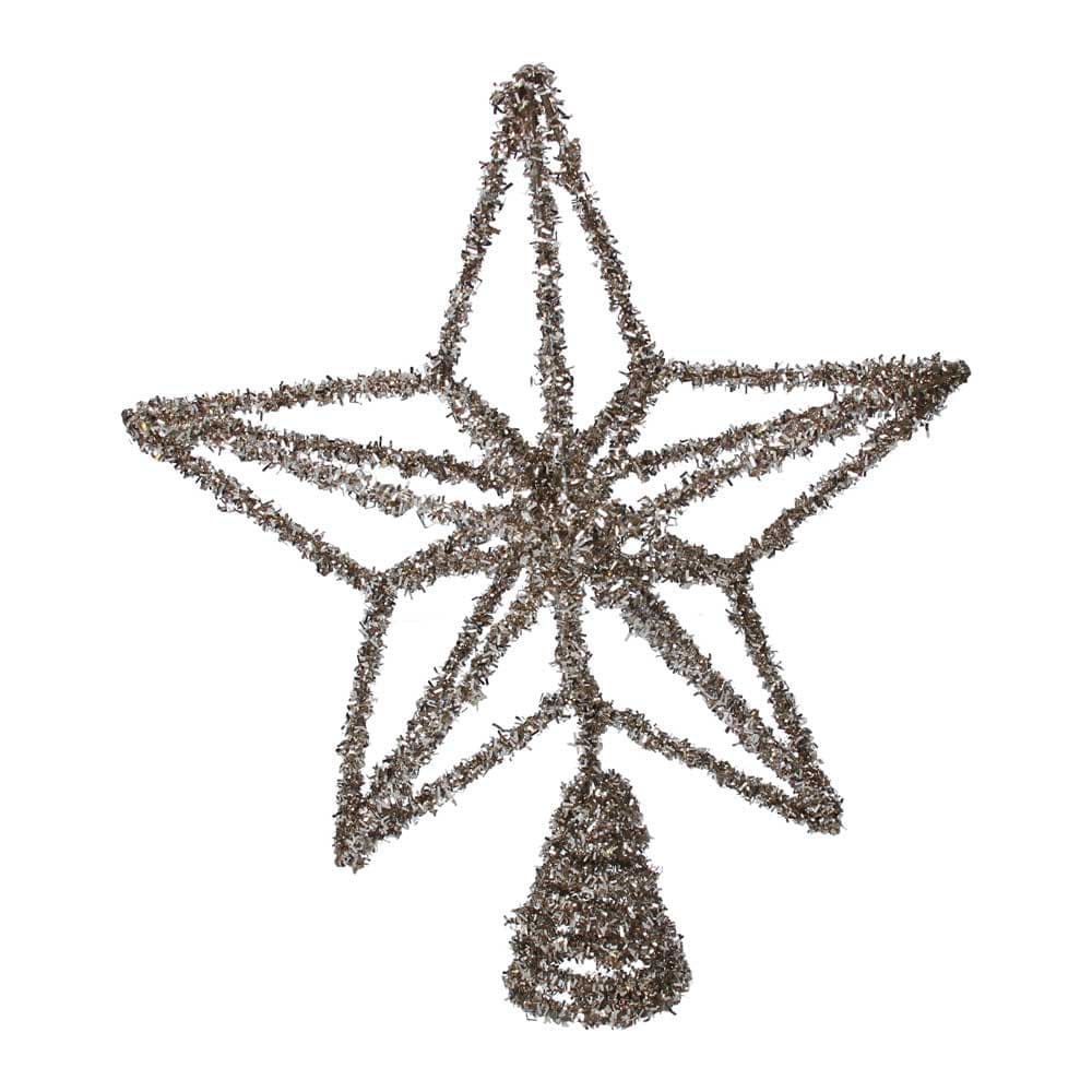 Gold Glitter Wire Star Tree Top by Gisela Graham - 28 cm - Christmas.uk