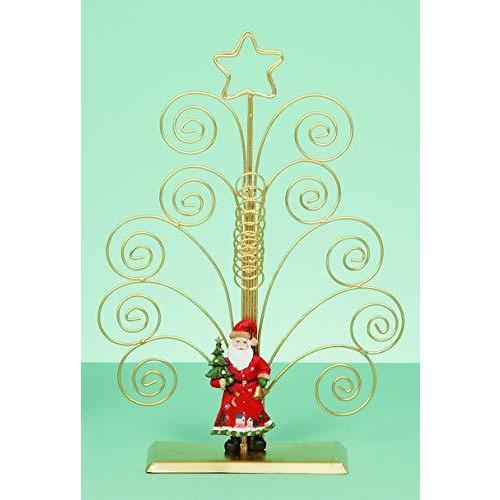 Gold Santa Christmas Card Holder - Christmas.uk