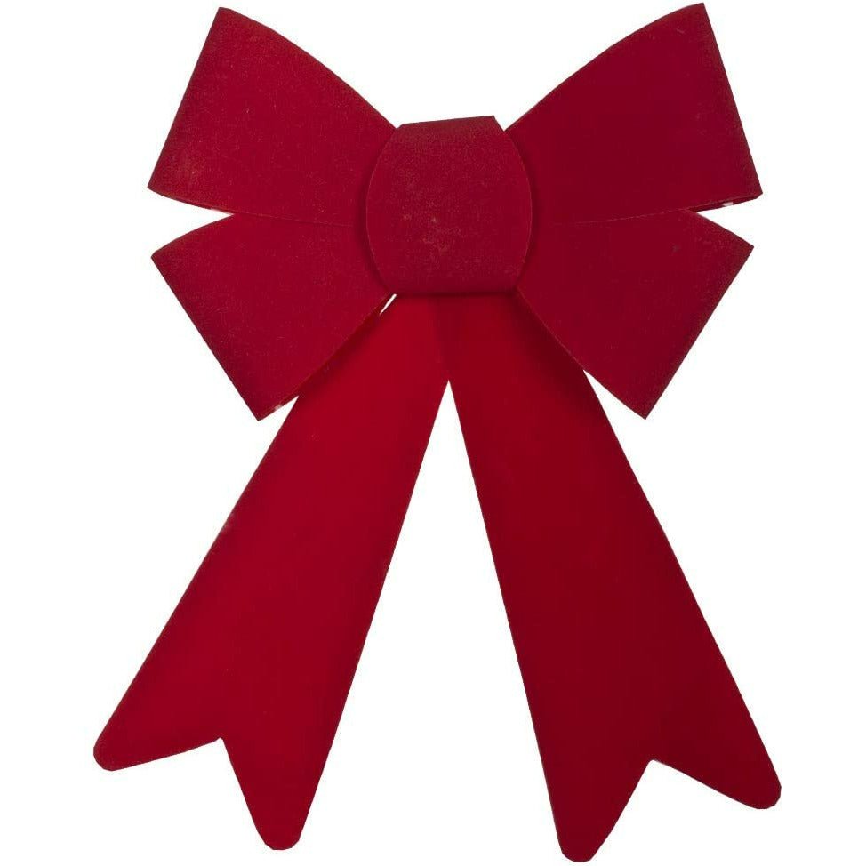 Large Red Velvet Tied Bow - Christmas Decoration - Christmas.uk
