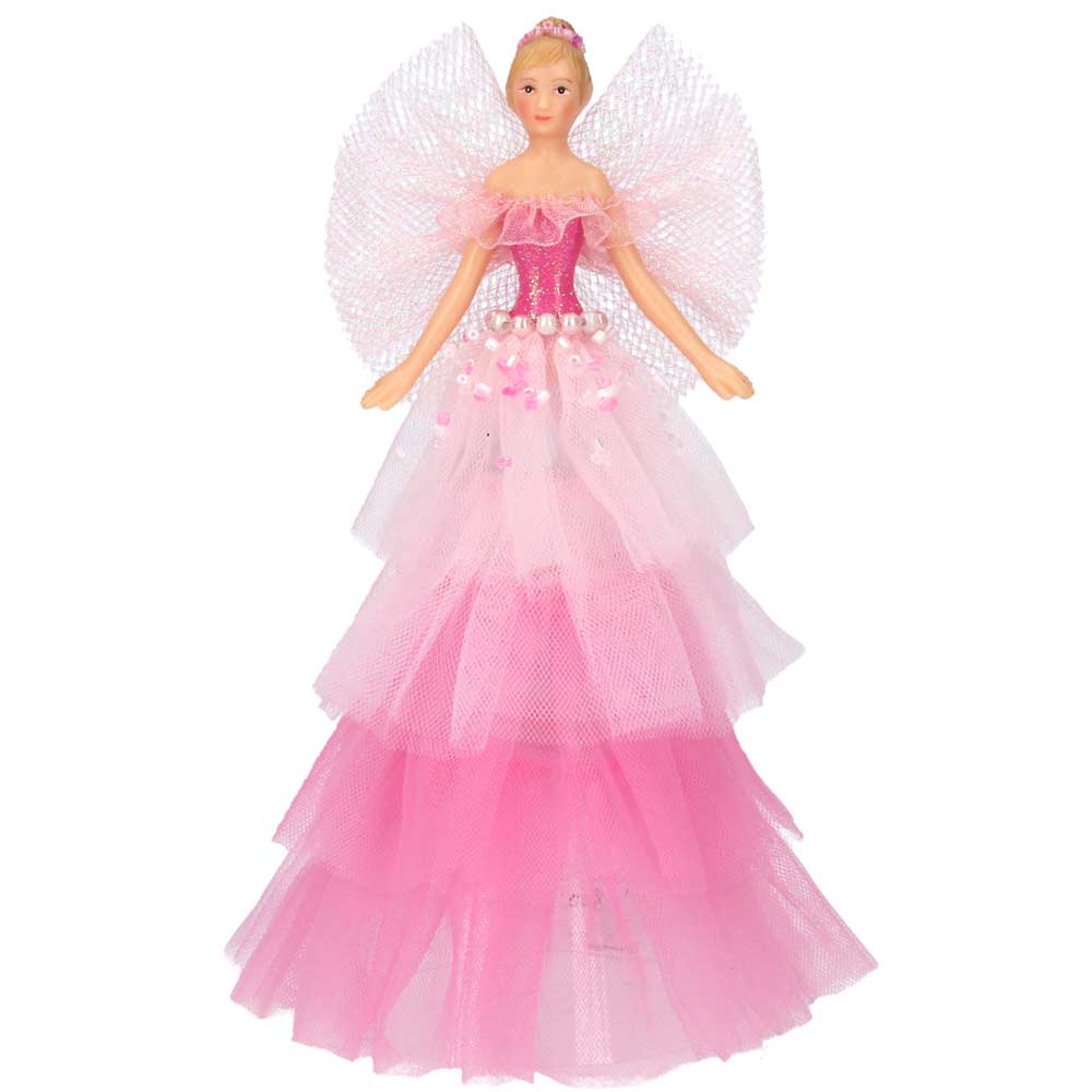 Sugar plum Fairy Angel Tree Topper by Gisela Graham - Christmas.uk