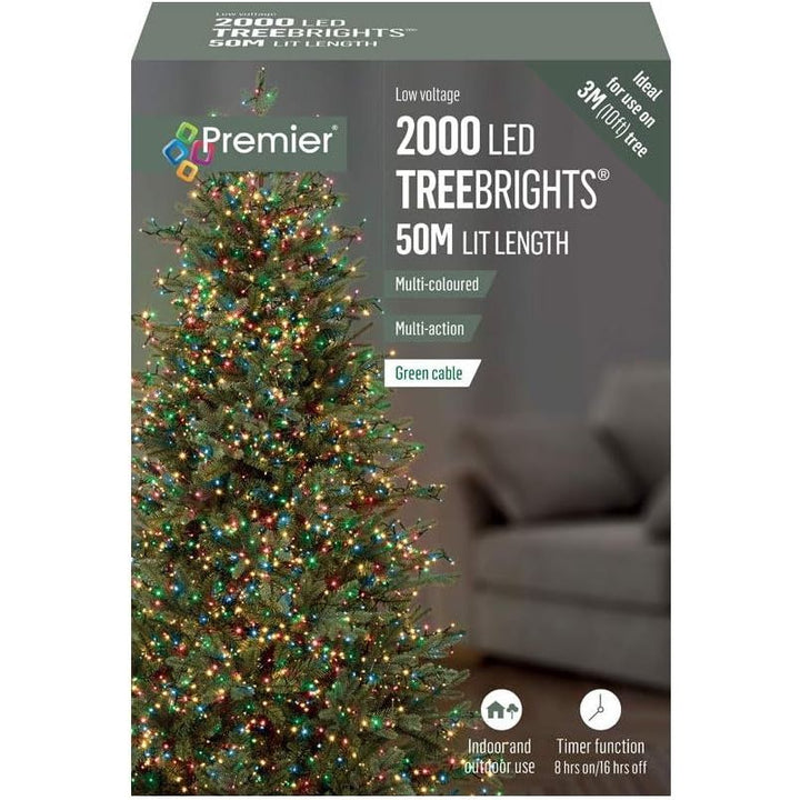 2000 Tree Bright LED Christmas Tree Lights - Multi Coloured - Christmas.uk
