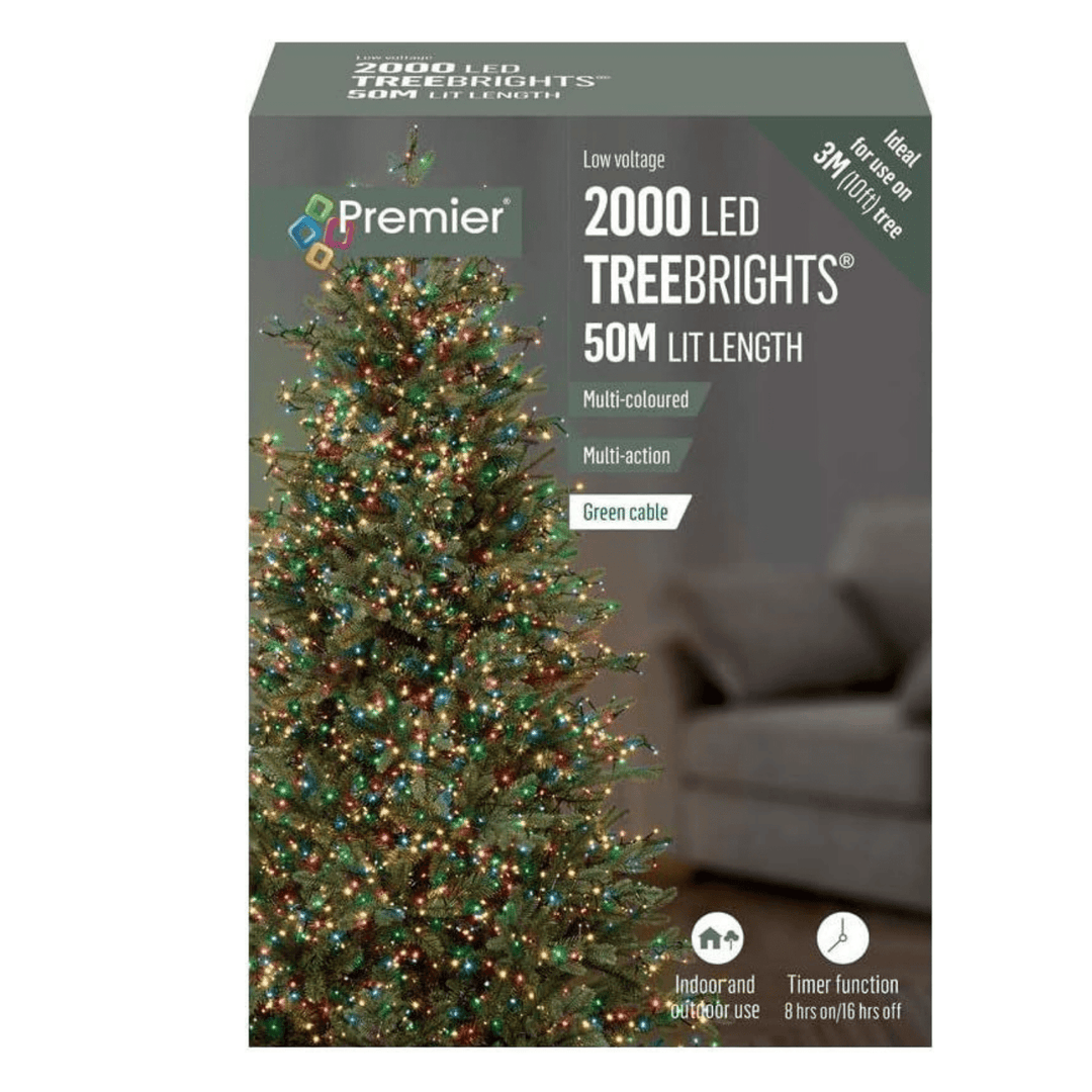 2000 Tree Bright LED Christmas Tree Lights - Multi Coloured - Christmas.uk