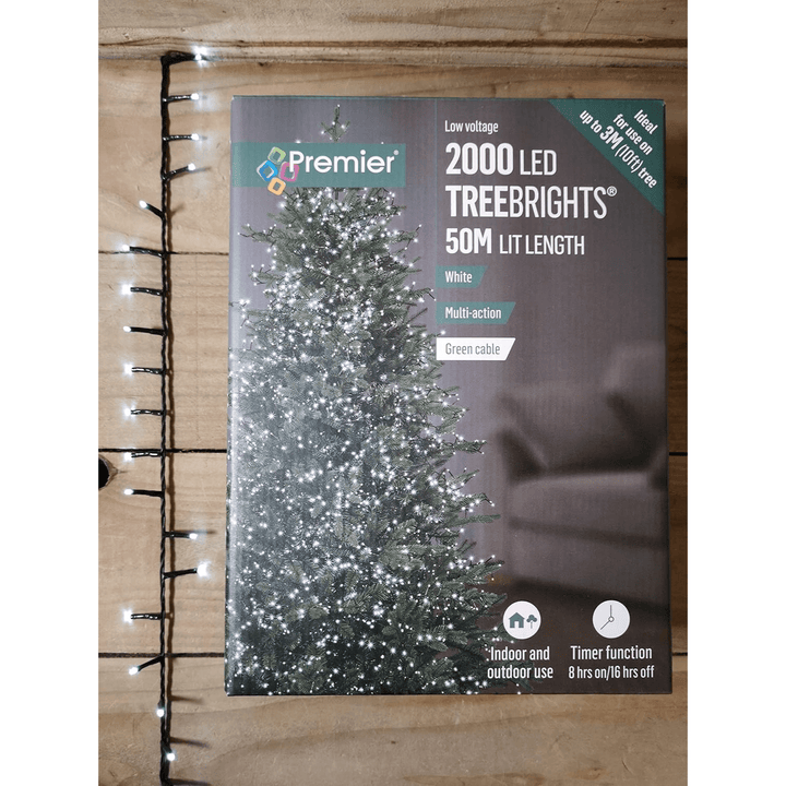 2000 Tree Bright LED Christmas Tree Lights - White - Christmas.uk