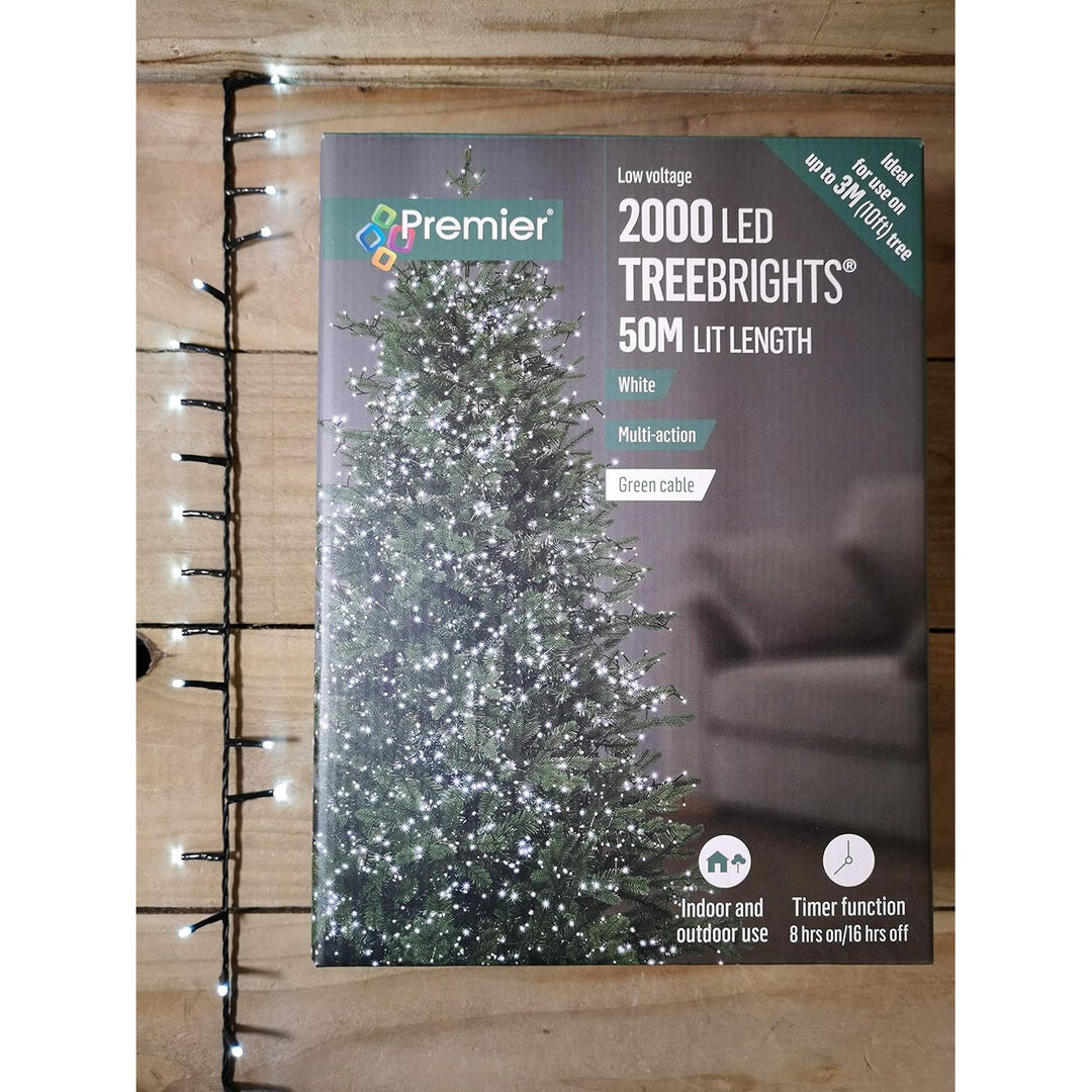 2000 Tree Bright LED Christmas Tree Lights - White - Christmas.uk