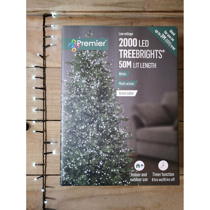 2000 Tree Bright LED Christmas Tree Lights - White - Christmas.uk