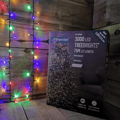 3000 Tree Bright LED Christmas Tree Lights - Multi Coloured - Christmas.uk