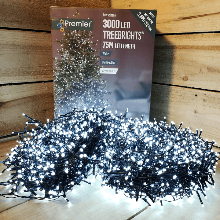 3000 Tree Bright LED Christmas Tree Lights - White - Christmas.uk