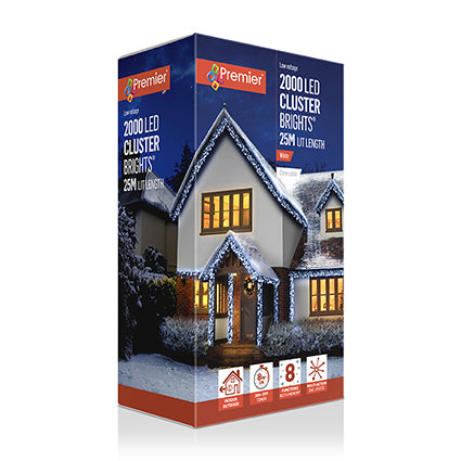 2000 Multi Action Clear Cable Cluster with White LED and Timer