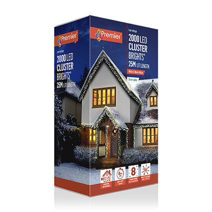 2000 Multi Action Cluster with White and Warm White LED and Timer