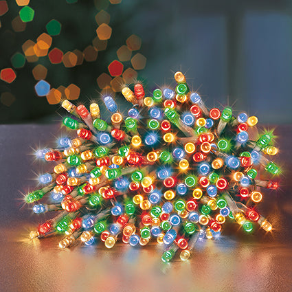 1500 Multi Action Clear Cable TreeBrights with Multi Colour LED and Timer