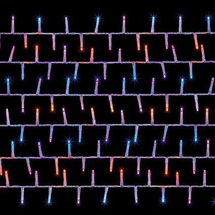 1500 Multi Action Clear Cable TreeBrights with Rainbow LED and Timer