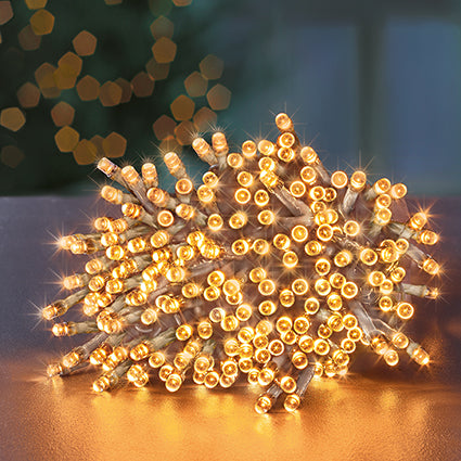 1500 Multi Action Clear Cable TreeBrights with Vintage Gold LED and Timer