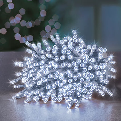 1500 Multi Action Clear Cable TreeBrights with White LED and Timer