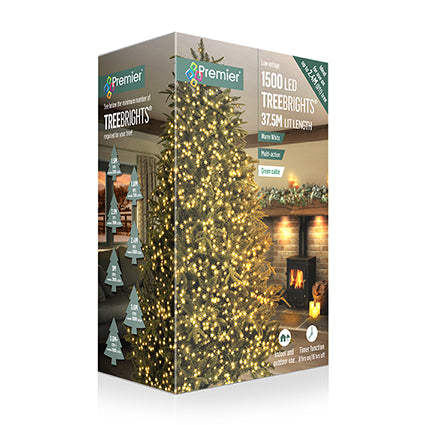 1500 M-A LED Warm White String Lights with timer