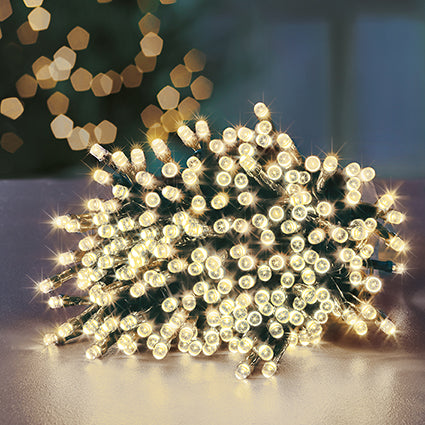 1500 M-A LED Warm White String Lights with timer