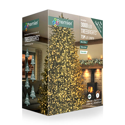 3000 Tree Bright LED Christmas Tree Lights - Warm White