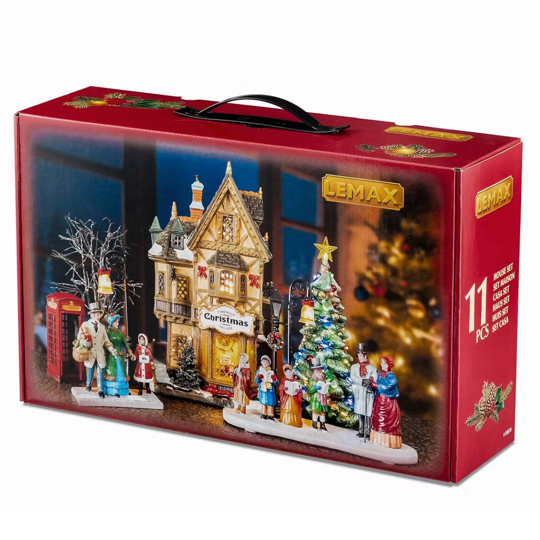 TANNENBAUM CHRISTMAS SHOPPE SET, INCL. ADAPTOR 74254, 550 mA (WHITE)
