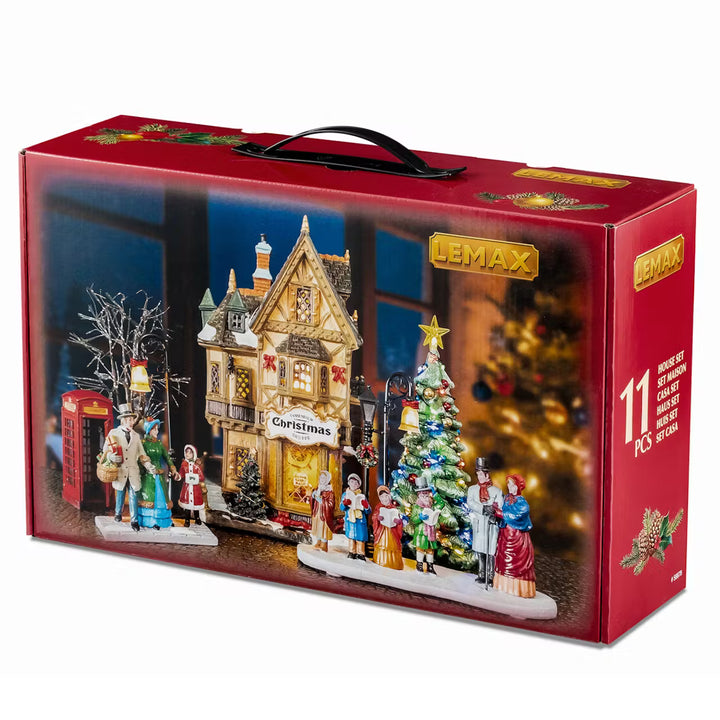 TANNENBAUM CHRISTMAS SHOPPE SET, INCL. ADAPTOR 74254, 550 mA (WHITE)