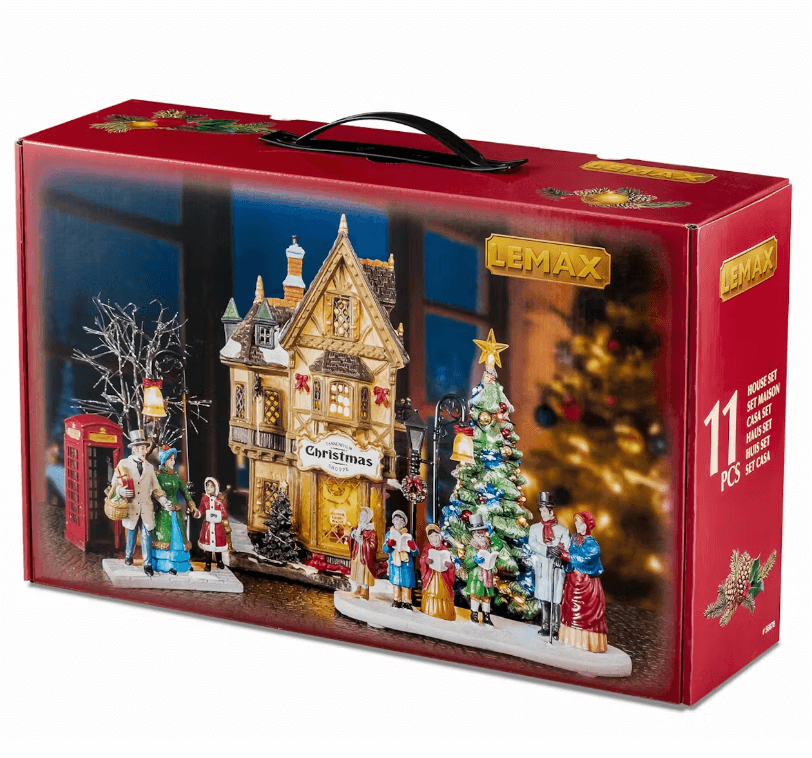 Tannenbaum Christmas Shoppe Set, Incl. Adaptor 74254, 550 Ma (White)
