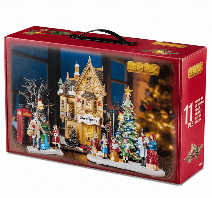 Tannenbaum Christmas Shoppe Set, Incl. Adaptor 74254, 550 Ma (White)