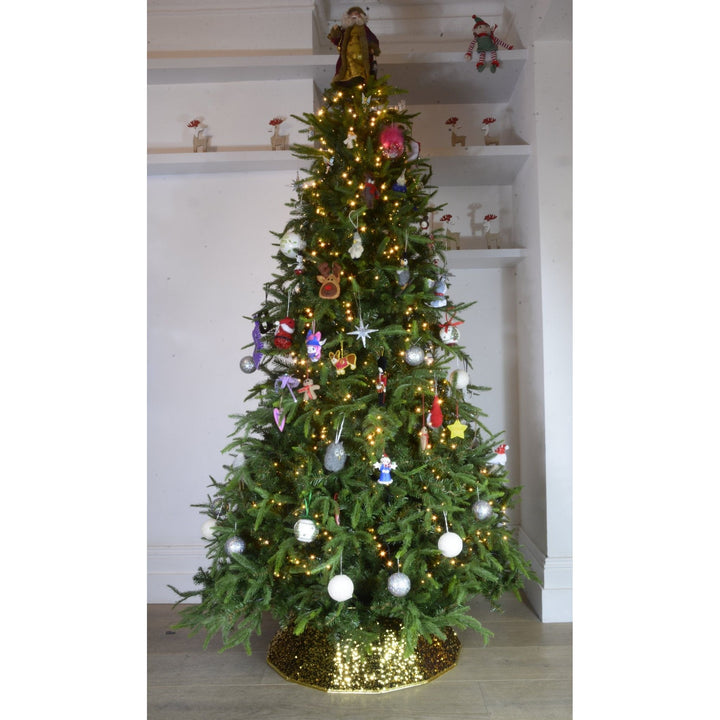 Black & Gold Christmas Tree Skirt Collar - Christmas.uk