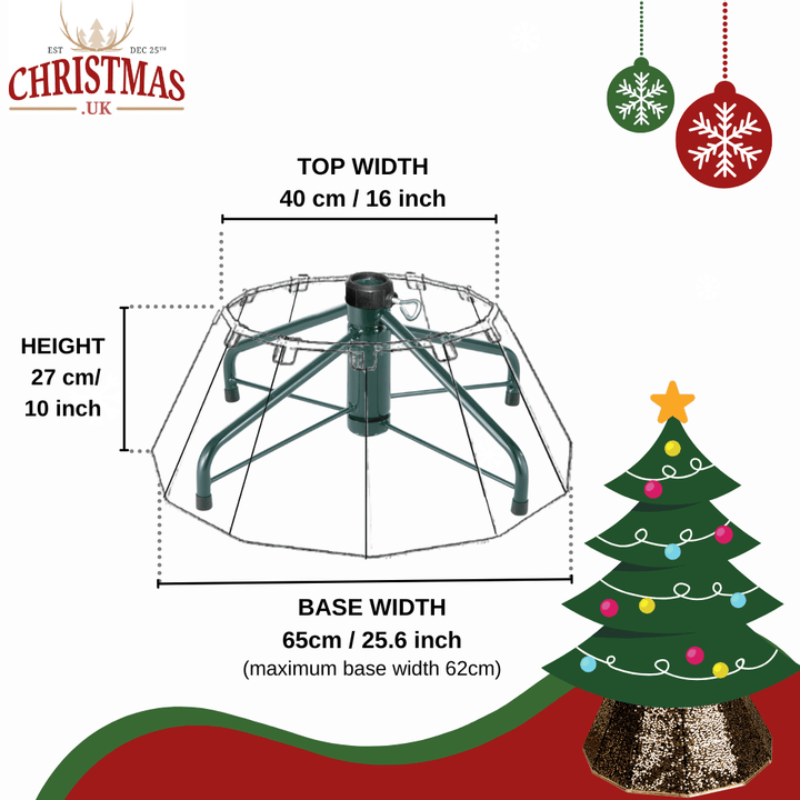 Black & Gold Christmas Tree Skirt Collar - Christmas.uk