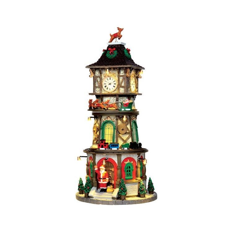 CHRISTMAS CLOCK TOWER, INCL. ADAPTOR 74254, 550 mA (WHITE) - Christmas.uk