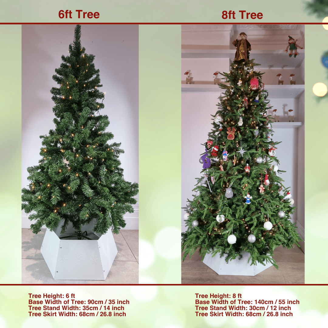 Christmas Tree Collars - Cream White Christmas Tree Collar - Christmas.uk