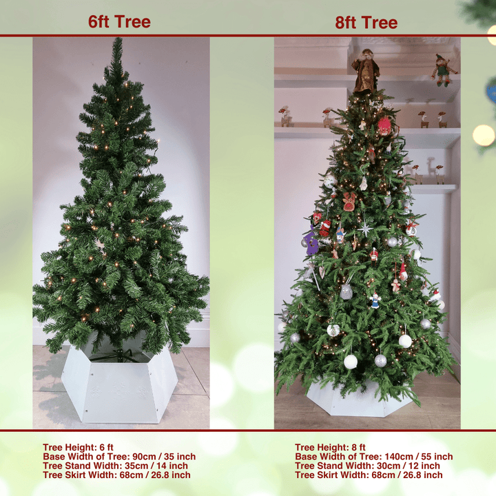 Christmas Tree Collars - Cream White Christmas Tree Collar - Christmas.uk