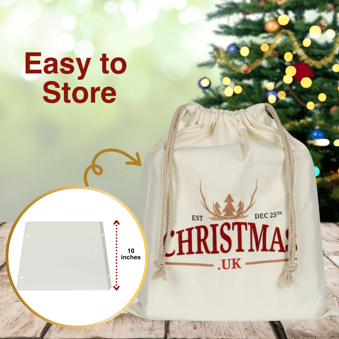 Christmas Tree Collars - Cream White Christmas Tree Collar - Christmas.uk