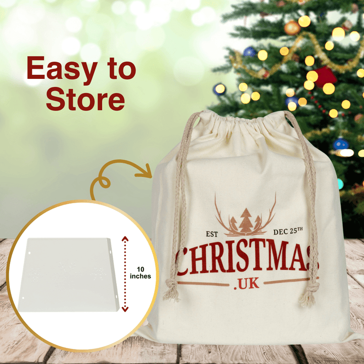 Christmas Tree Collars - Cream White Christmas Tree Collar - Christmas.uk