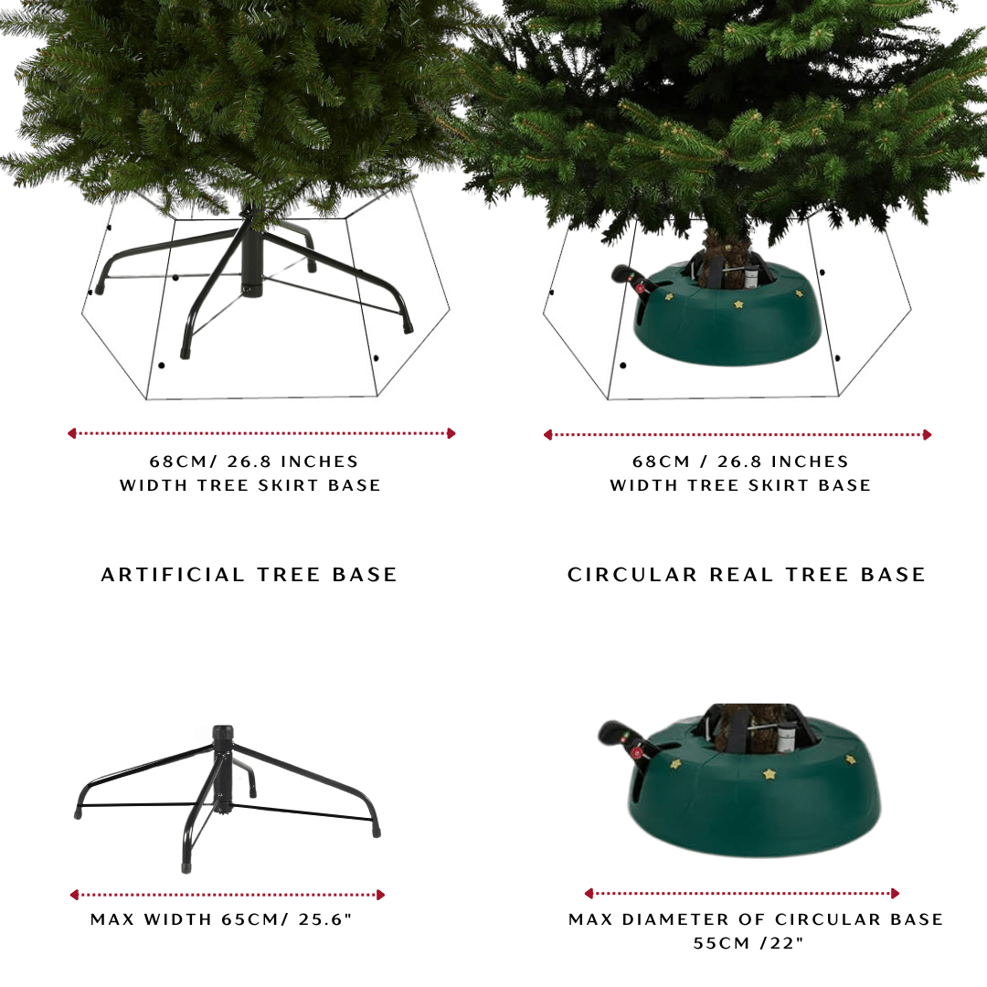 Christmas Tree Collars - Cream White Christmas Tree Collar - Christmas.uk