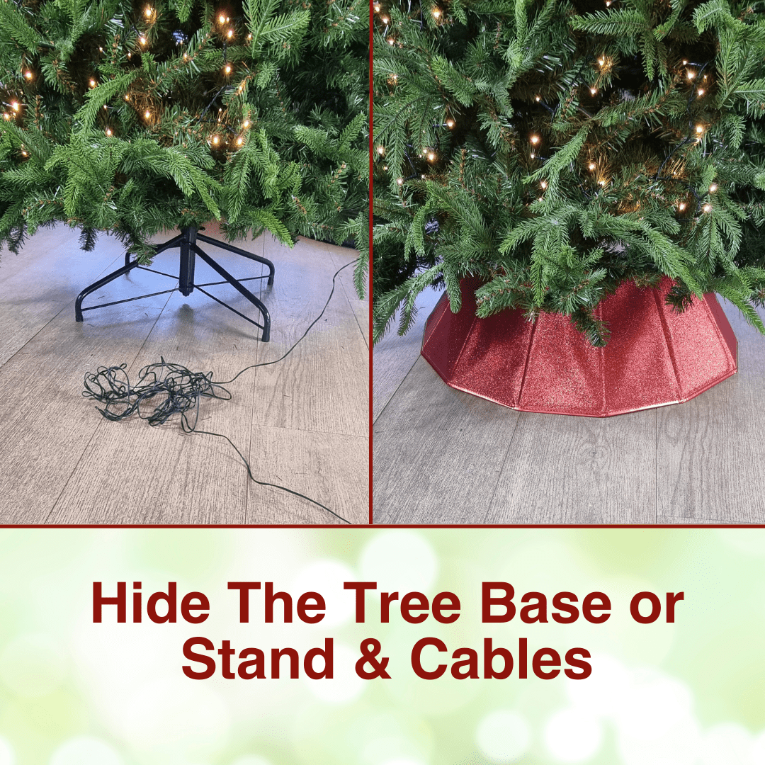 Christmas Tree Red Skirt - Red Collar for Christmas Tree - Christmas.uk