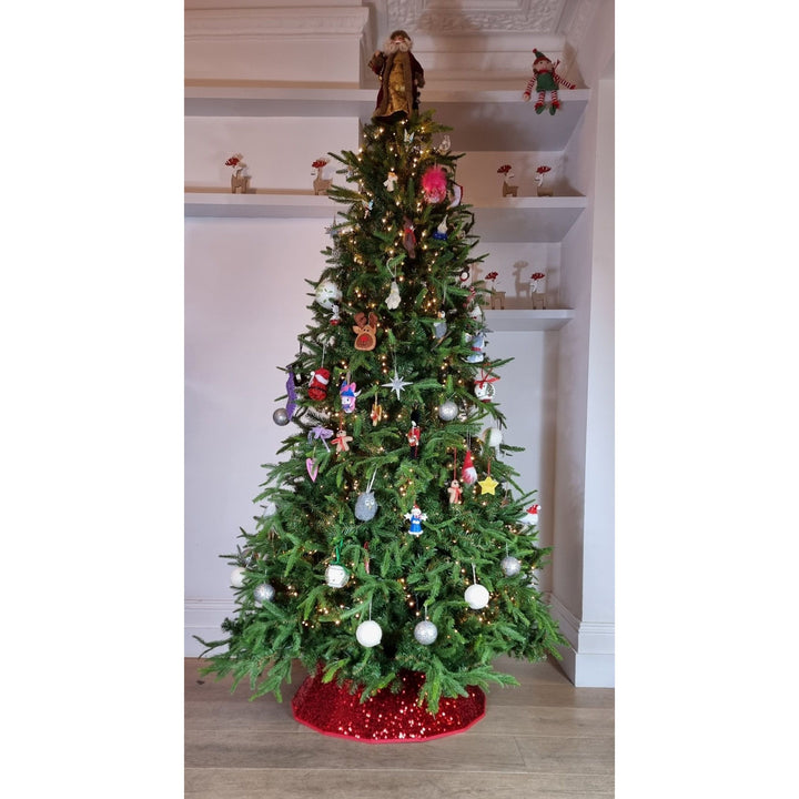 Christmas Tree Skirt Red Sequin Tree Skirt - Christmas.uk