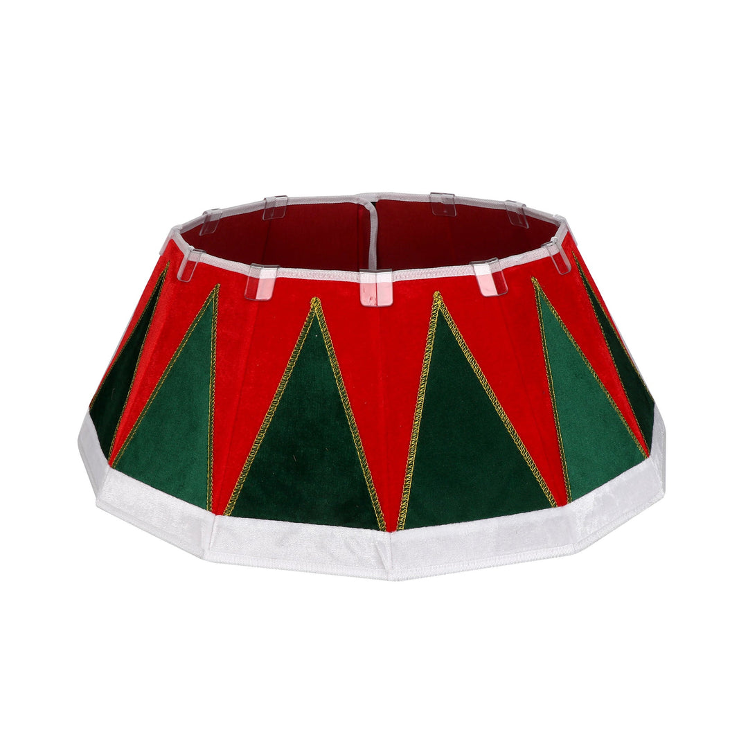Christmas Tree Skirts - White, Red, Green & Gold Tree Collar - Christmas.uk