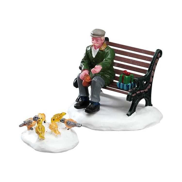 FEEDING PIGEONS, SET OF 2 - Christmas.uk
