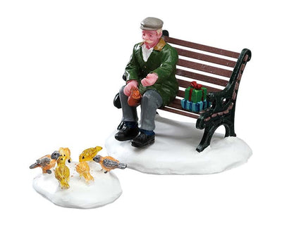 FEEDING PIGEONS, SET OF 2 - Christmas.uk