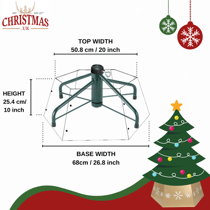 Metal Tree Gold Christmas Tree Skirt Collar - Metal Gold Tree Skirt Skirt (Gold & White) - Christmas.uk