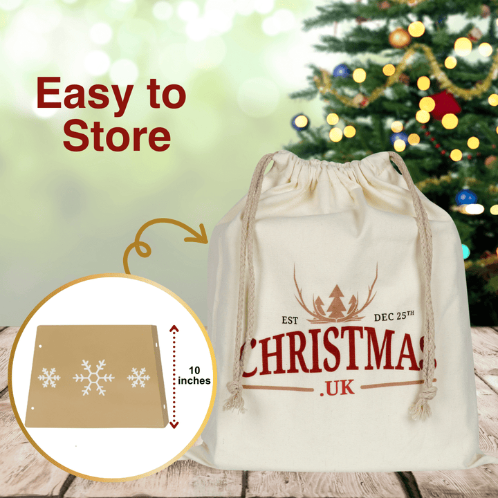 Metal Tree Gold Christmas Tree Skirt Collar - Metal Gold Tree Skirt Skirt (Gold & White) - Christmas.uk