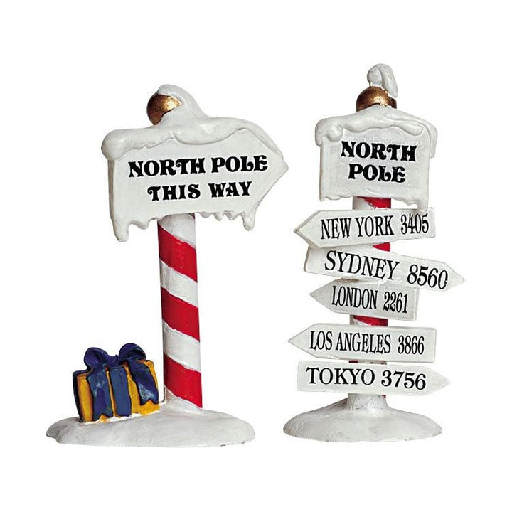 North Pole Signs, Set Of 2 - Christmas.uk