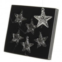 Set Of 6 Glass Stars - Christmas.uk