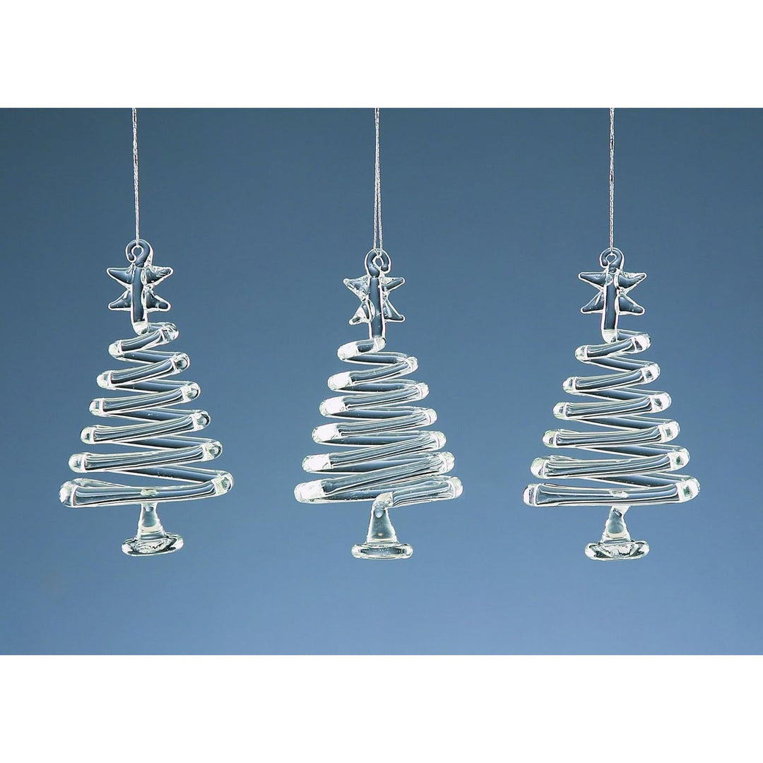 Set of Three Glass Trees - Christmas.uk