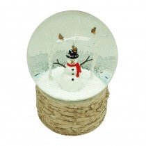 Snowman & Trees Snowglobe Birch Base - Christmas.uk