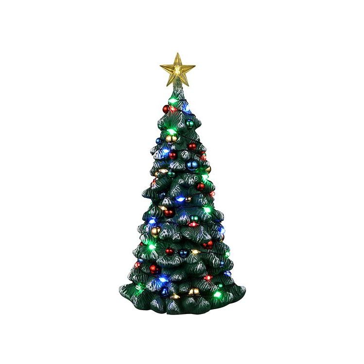 SNOWY CHRISTMAS TREE, MULTI LIGHT, B/O (4.5V) - Christmas.uk