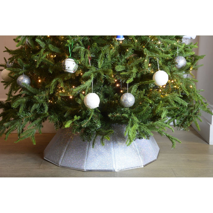 Sparkly Christmas Tree Skirt - Iridescent Christmas Tree Skirt - Christmas.uk