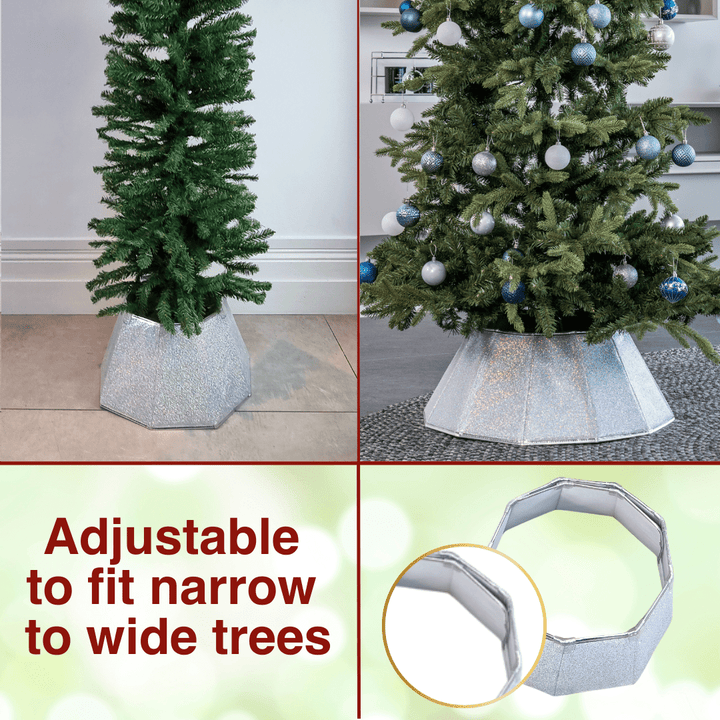 Sparkly Christmas Tree Skirt - Iridescent Christmas Tree Skirt - Christmas.uk